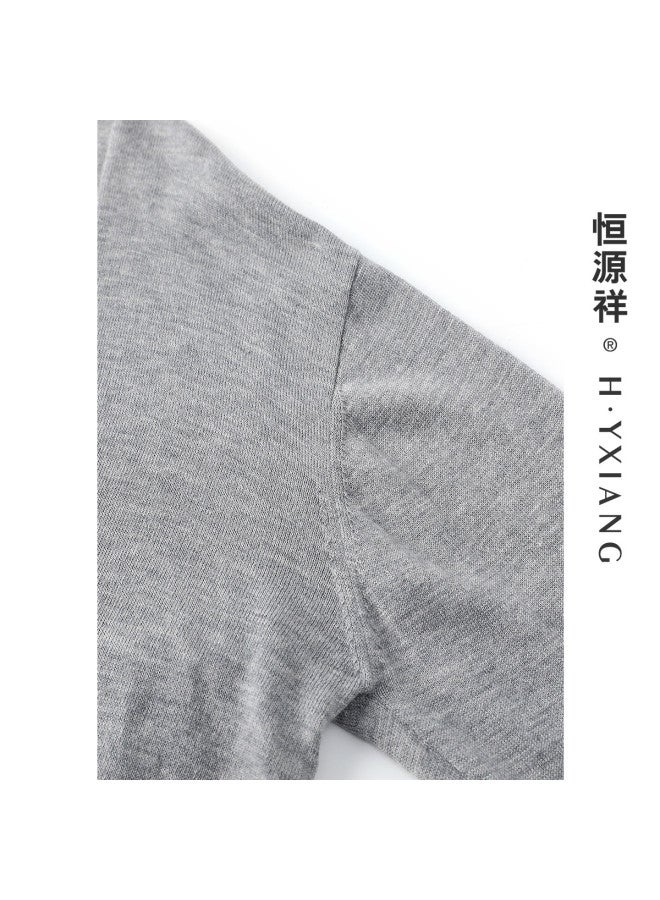 Hengyuanxiang Fine Texture [Contains Wool] Outerwear Knitted Cardigan, Loose Rolled Hem Long-Sleeve Top, Breathable And Lightweight For Spring And Autumn - Image 4