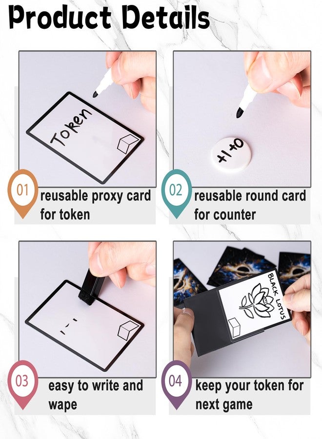Tinzum 133 PCS Dry Erase MTG Tokens Card, MTG Card Sleeves Accessories - Image 5