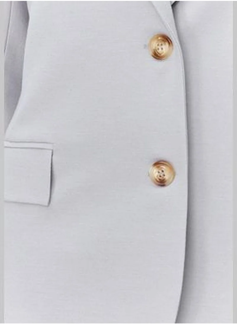 trendyol Gray Blazer Jacket TWOAW23BC00132