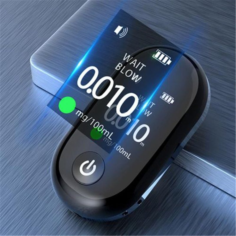 Non-Contact Alcohol Breath Tester: Black Rechargeable High-Accuracy Device With TFT Display, 3-Color Indicator Lights - Intelligent Semiconductor Technology for Family Gatherings, Construction Sites, - Image 4
