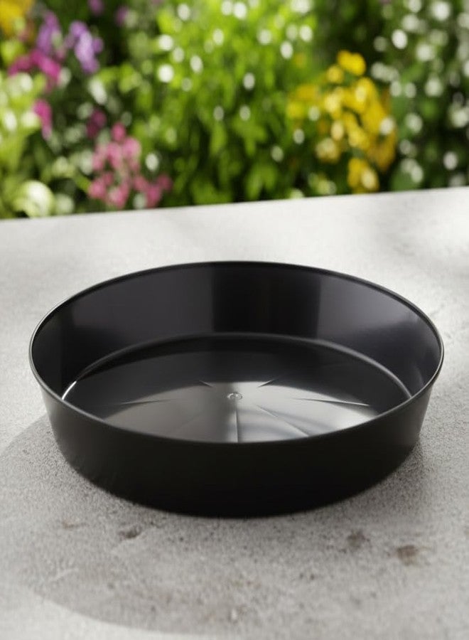 Austin Planter 18 Inch (16.3 Inch Base) Case of 2 Plant Saucer - Black Polypropylene,Heavy Duty Indoor/Outdoor Tray and Drip Pan,Collects Flower Pot Excess Water Made in USA - Image 3