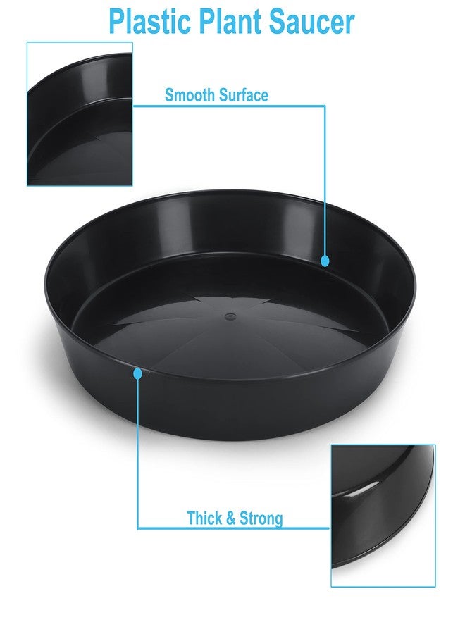 Austin Planter 18 Inch (16.3 Inch Base) Case of 2 Plant Saucer - Black Polypropylene,Heavy Duty Indoor/Outdoor Tray and Drip Pan,Collects Flower Pot Excess Water Made in USA - Image 2