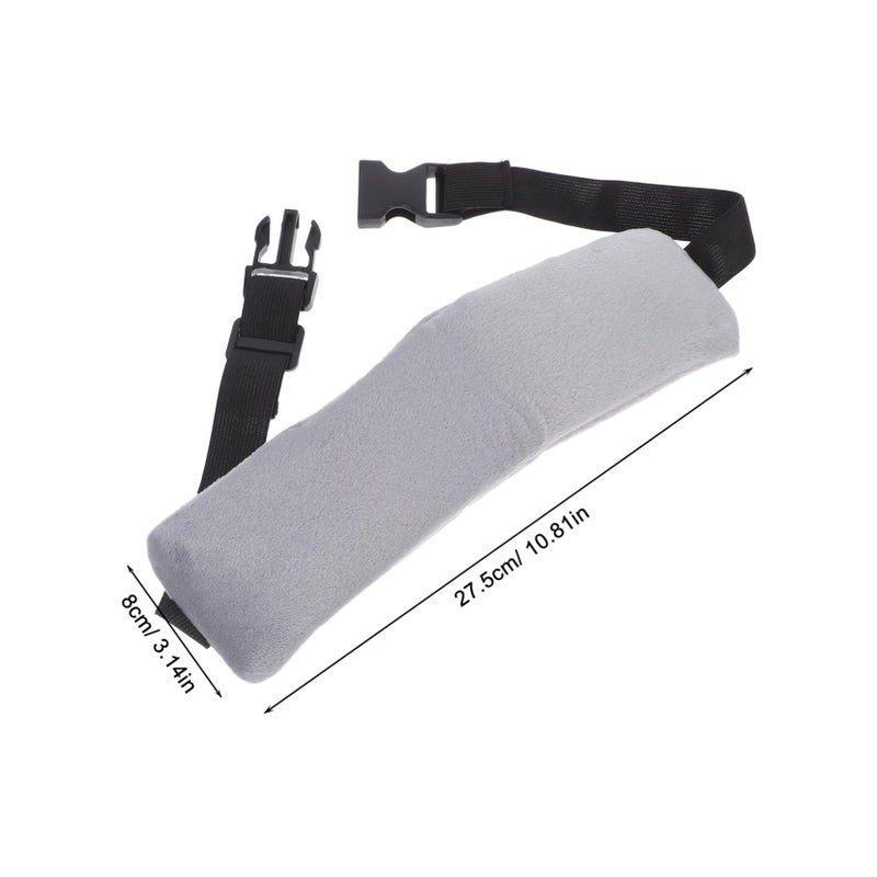 2PCS Inflatable Travel Pillow Set with Chin Strap Neck Support for Airplane Sleeping - Image 3