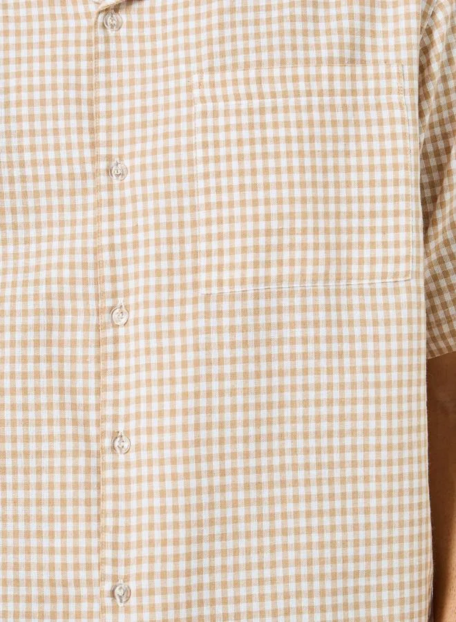 Styli  Men Checkered Relaxed Fit Cotton Shirt and Pyjama Set for Men | Best Price UAE