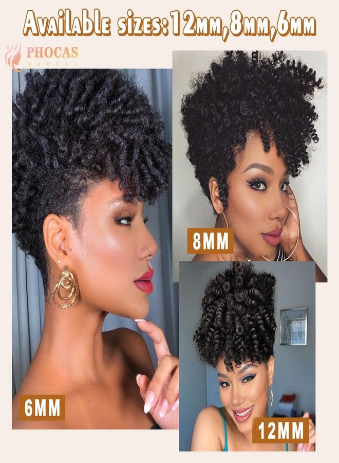 PHOCAS 5Packs 10'' Toin Curl Short Crochet Hair Curly Crochet Braids for Women Natural Black to Brown - Image 5