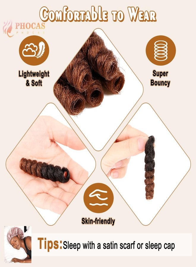 PHOCAS 5Packs 10'' Toin Curl Short Crochet Hair Curly Crochet Braids for Women Natural Black to Brown - Image 4