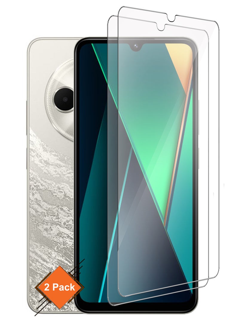 For Poco C75 - 2 Pack Tempered Glass Screen Protector - Delicate Touch , Higher Transparency , Easy to Install ,Anti-scratch and Bubble-free Screen Protector - Clear - Image 1