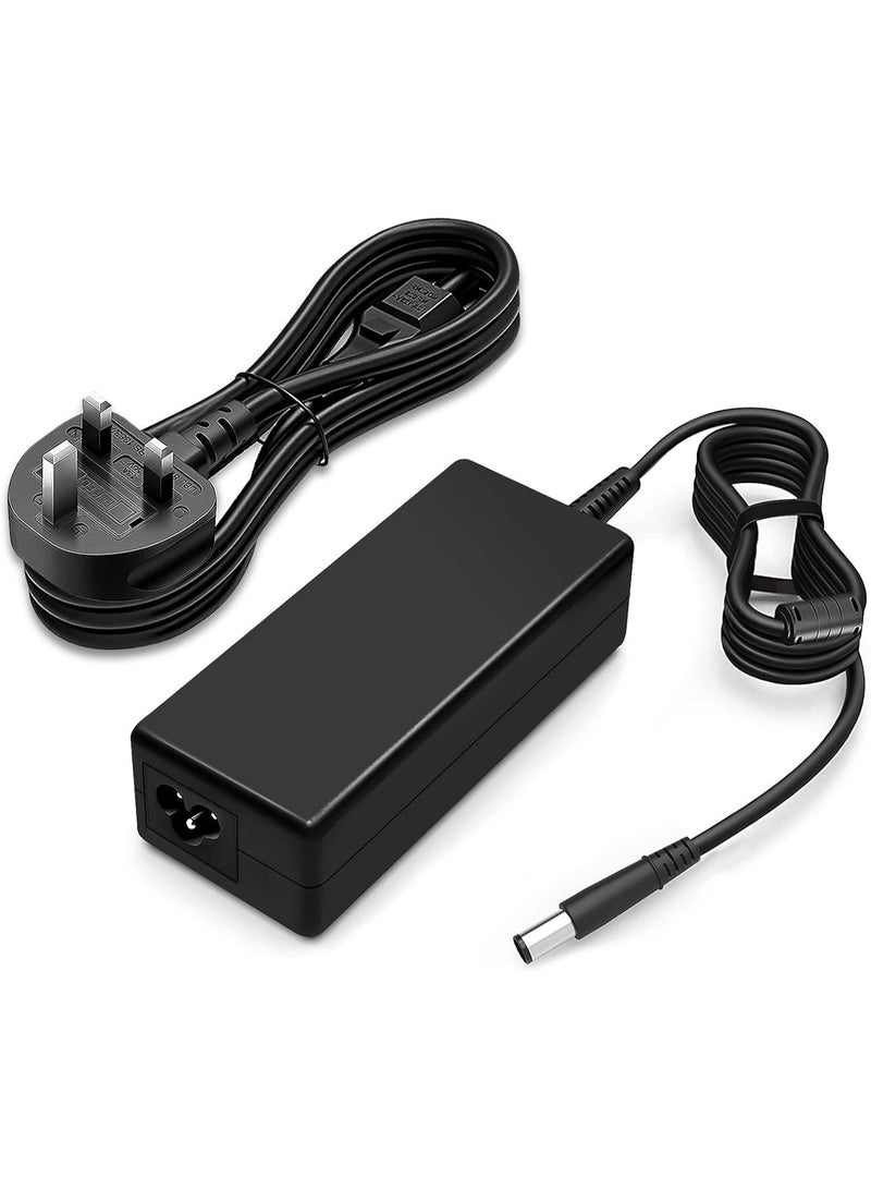 شاحن لابتوب بقوة 65 واط لأجهزة HP Pavilion (طرازات DV7, DV6, DV5, DV4, DM4, G4, G6, G7, M6, G60, G61, G70, G72) وElitebook (طرازات G1, G2, 740, 750, 840, 850, 2540p, 2560p, 8460p, 8560p) - Image 1