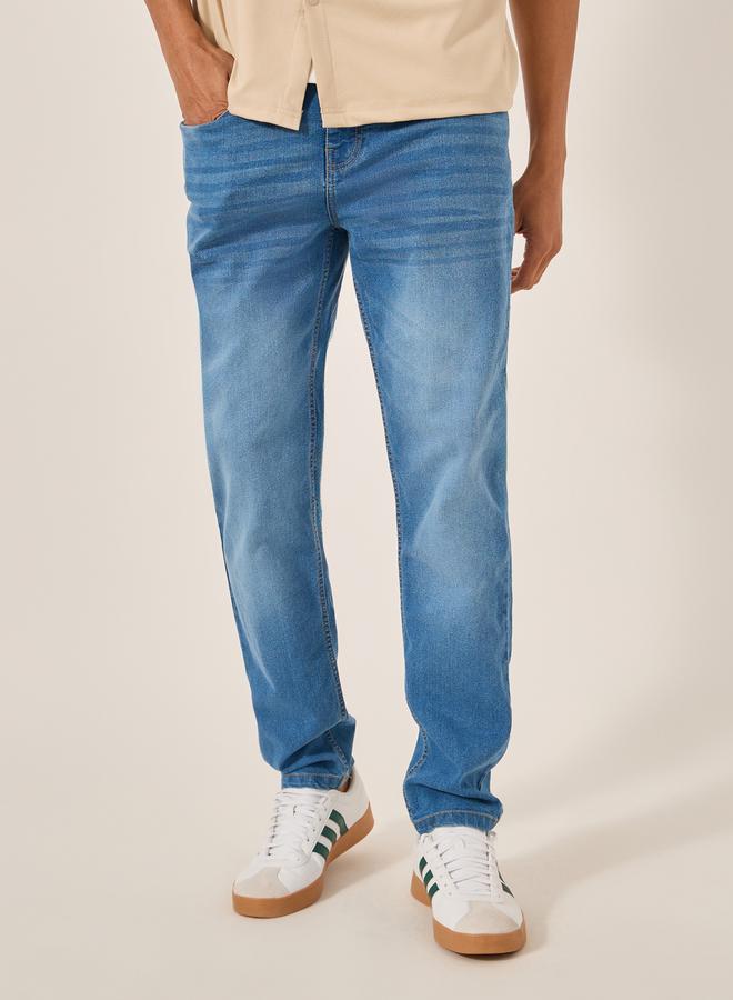 Styli Mid Rise Slim Fit Faded Jeans  - Image 2