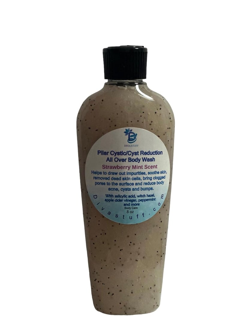 Diva Stuff Body Wash For Body Acne For Those Who Have Problems With Body Acne Pustules Bumps Lumps and Cysts 8 Fluid Oounces
