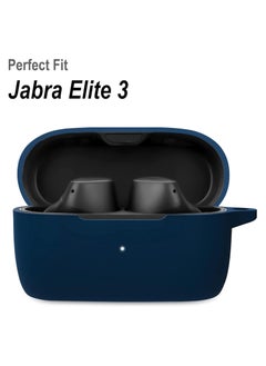 ماركة غير محددة غطاء حافظة بديل لسماعات الأذن اللاسلكية Jabra Elite 3 بتقنية البلوتوث 2021 الجديدة، غطاء حماية من السيليكون (أزرق)  - Image 2