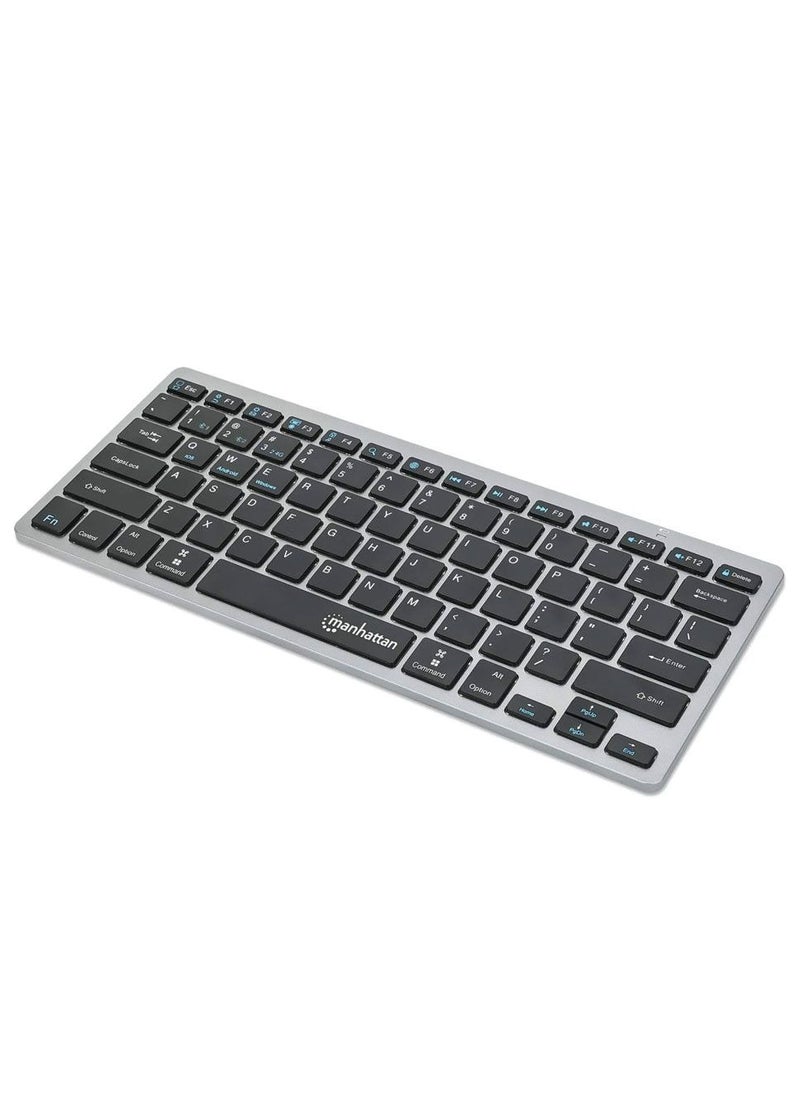 Manhattan - Manhattan Ultra Slim Dual-Mode Wireless Keyboard - 180559 - Dark Gray / Black - Image 1
