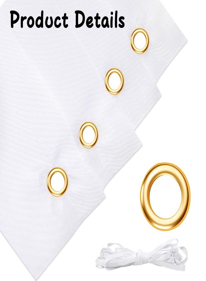 Luktastic Blank Banner, Large White Polyester Oxford Cloth Sublimation Blank Banners with Hanging Rope For Outdoor Wall, DIY Banner Kit Decoration for Business Graduation Birthday Party 2 × 6ft, I Pack - Image 3
