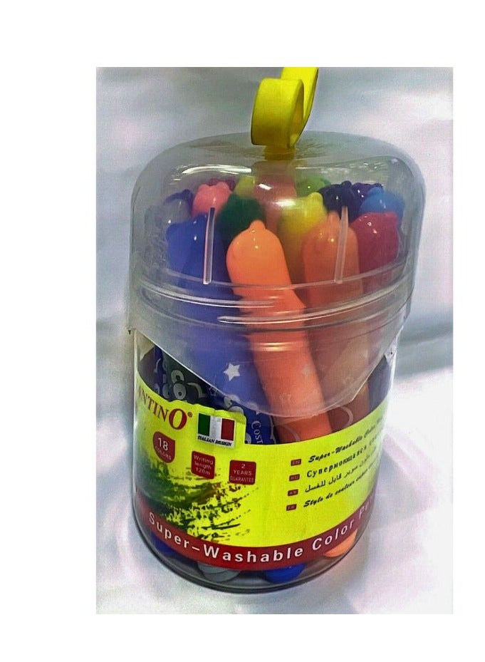 COSTANTINO 18-Pieces Super Washable Color Pen Multicolor - Image 2