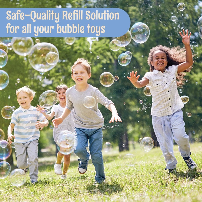 Klevly Iridescent Bubble Solution Refill 67 OZ | Non-Toxic Pre-Mix Bubble Refill Solution No Mixing or Measuring Required | Bubbles for Kids | Bubbles Bulk | Bubble Machine Solution | Giant Bubbles (67 OZ) - Image 5