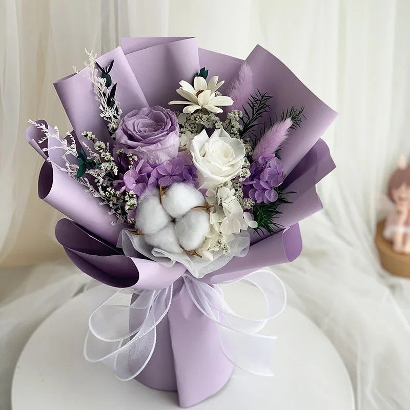 Bluejw High Quality Real Natural Dried Flower Bouquet – Preserved Rose Bouquet with Dried Plants for Teacher Appreciation Day, Graduation Gift & Home Decor - Image 5