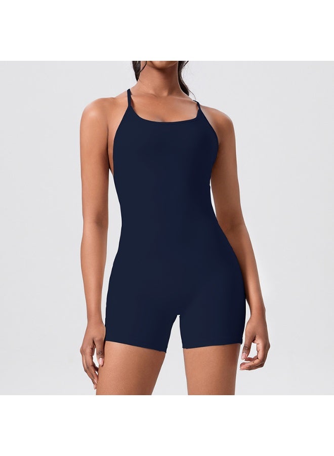 Short Sports Jumpsuit Women Gym One Piece Suit Female Soft Yoga Clothing Fitness Rompers Workout Bodysuits Women Sportswear - Image 1