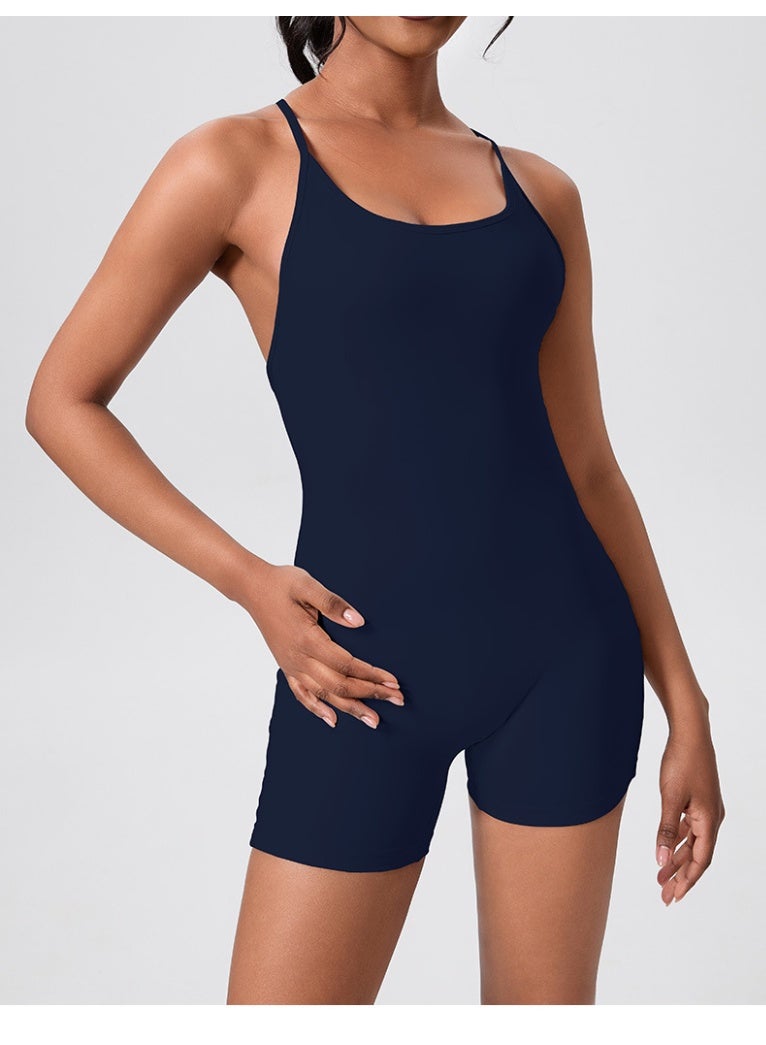 Short Sports Jumpsuit Women Gym One Piece Suit Female Soft Yoga Clothing Fitness Rompers Workout Bodysuits Women Sportswear - Image 2