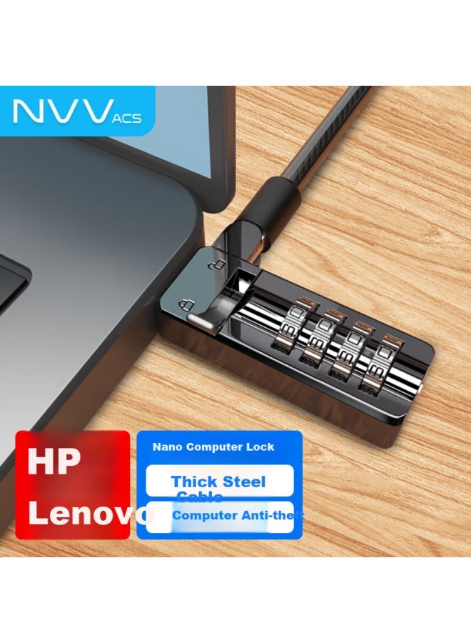 Nvv Laptop Lock For Hp Nano Laptop Lenovo 5*2.6mm Anti-theft Security Password Lock Nl-13 - Image 1