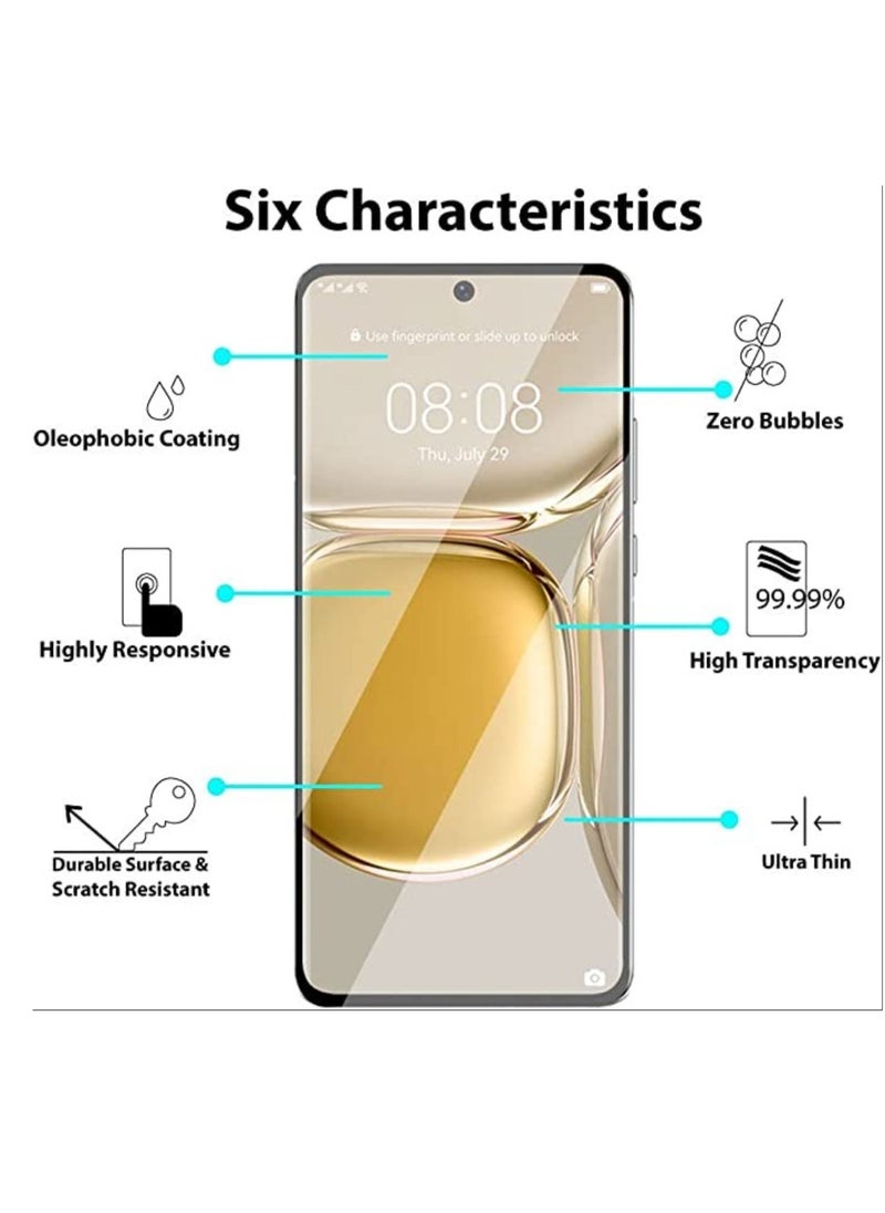 Raxoom Screen Protector compatible with Huawei P50 Pro Tempered Glass, 3D Curved Full Glue - Image 2