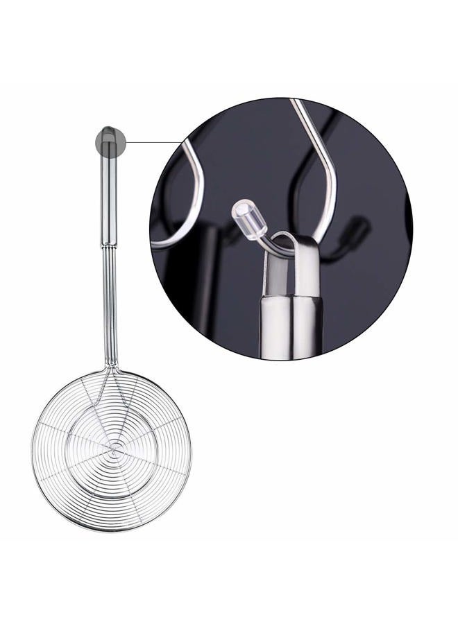 Swify Spider Strainer Skimmer, Stainless Steel Asian Strainer Ladle Frying Spoon with Handle for Kitchen Deep Fryer, Pasta, Spaghetti, Noodle, 7 Inch - Image 4