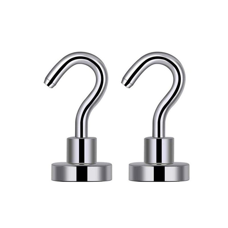 FRENYEAR Heavy Duty Neodymium Magnetic Hooks for MultiPurpose HangingCruise Grill Towel Keys Masks Indoor Hanging Home Kitchen Workplace Office School and Garage etc Pack of 2 - Image 1