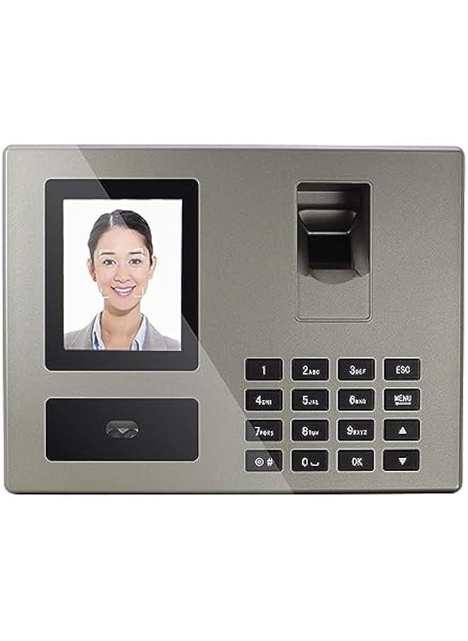 Generic - Fingerprint Time Clock, Face Biometric Fingerprint Password Attendance Machine for Employees Small Business with TFT LCD Screen, Up to 1500 Users (US Plug) - Image 1
