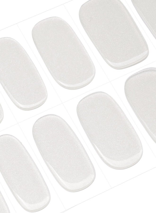 DANNI & TONI Semi Cured Gel Nail Strips Transparent (Fairy Glaze) White Aurora Crystal Clear Gel Nail Wraps 28 Stickers - Image 3