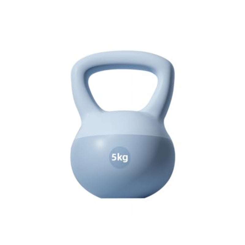 Fitness training: PVC kettlebell in black, durable soft-touch material for squat, weightlifting, core and full-body workouts - Image 1