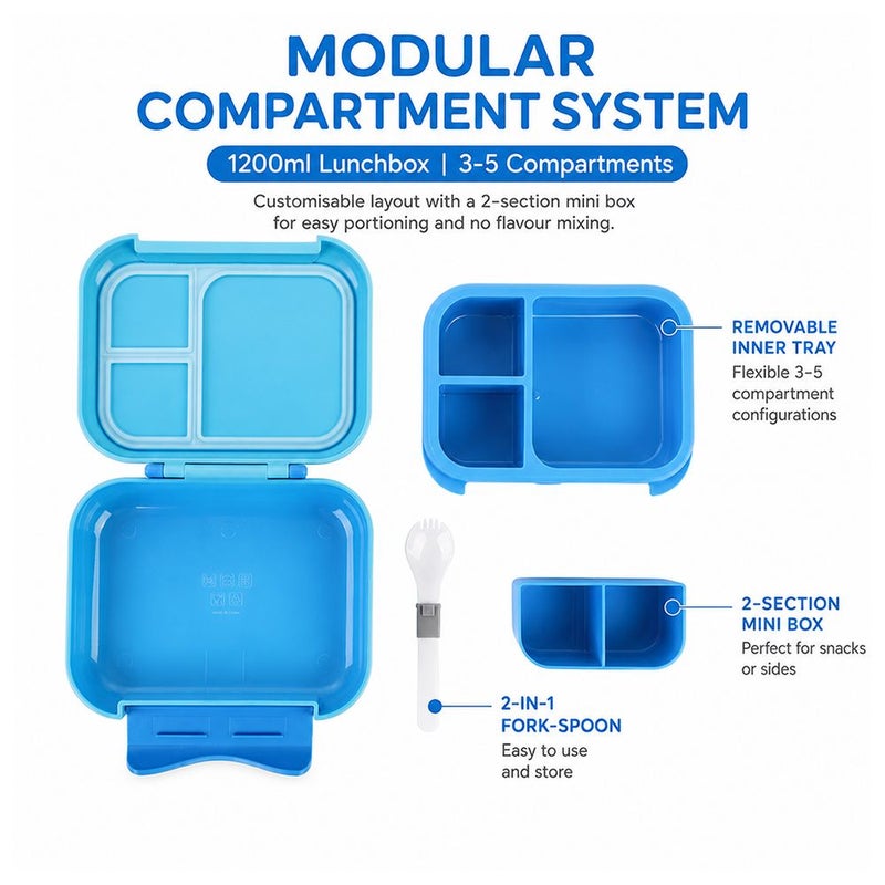 Bonbon - 3/5-Compartment Lunch Box - Football - Image 3