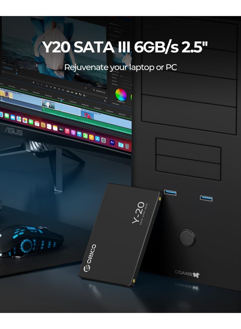 أوريكو 2 تيرابايت SATA SSD 2.5 بوصة داخلي الحالة محرك، سرعة القراءة تصل إلى 500 ميغابايت/ثانية، SATA III 6 جيجابايت في الثانية لجهاز سطح المكتب المحمول NAS DIY External Drive -Y20. - Image 5