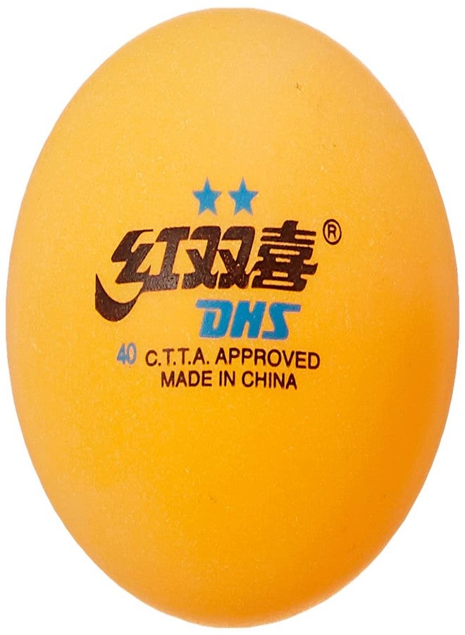 DHS TT Ball DHS 40MM 2 Star Orange (80 Pcs Box) - Image 2