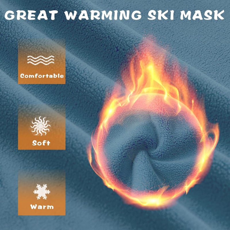 Dymex Kids Balaclava Ski Mask Winter Face Mask for Boys Girls Windproof Neck Warmer Gaiter Fleece Hood Face Cover for Cold Weather - Image 2