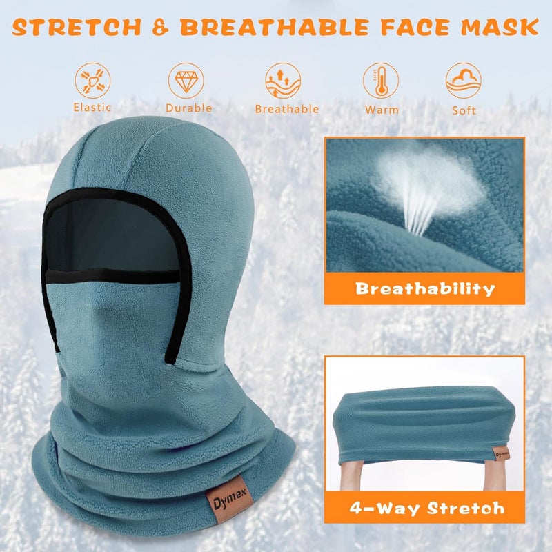 Dymex Kids Balaclava Ski Mask Winter Face Mask for Boys Girls Windproof Neck Warmer Gaiter Fleece Hood Face Cover for Cold Weather - Image 3