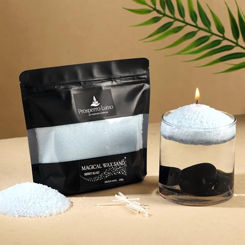 PROSPERRO LUMO by Parkash Candles Non Toxic Luxury Powder Candles jar Candles - Refillable Sand Wax with 20 Wicks || 200 Gram || Candle Making || Home Decor (Berry Blast) - Image 1