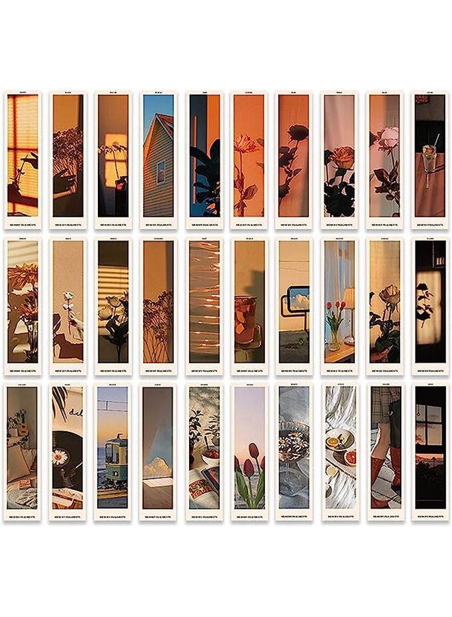 Generic 30PCS Vintage Mood Scene Theme Paper Bookmarks for Book Lovers, Boxed Bookmarks Set (Daily Mood) - Image 1