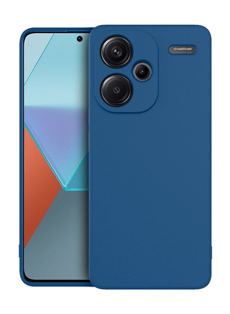 Techie غطاء خلفي أنيق من السيليكون TPU لهاتف Xiaomi Redmi Note 13 Pro Plus، تصميم نحيف، ناعم وسلس - أزرق داكن - Image 1