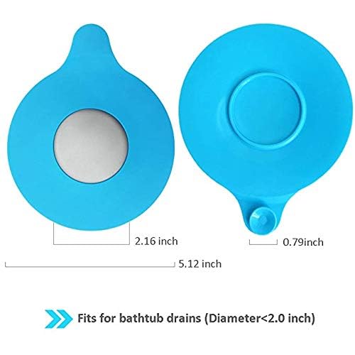 Mydio Bathtub Drain Stopper Silicone Bath Tub Drain Stopper Plug Cover,Water-Drop Design, Blue - Image 3