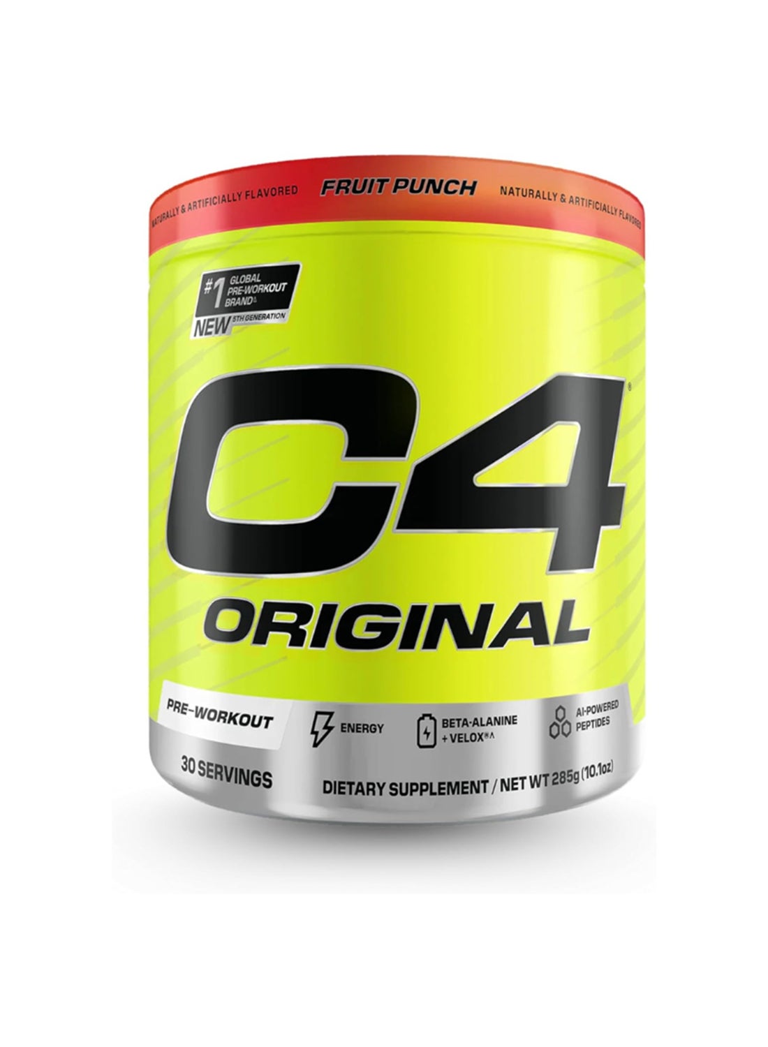 C4 Original Pre-Workout Powder Vitamin C for Immune Support Sugar Free Preworkout Energy for Men & Women - 200mg Caffeine Beta Alanine Creatine Fruit Punch, 30 Servings (Packaging May Vary)