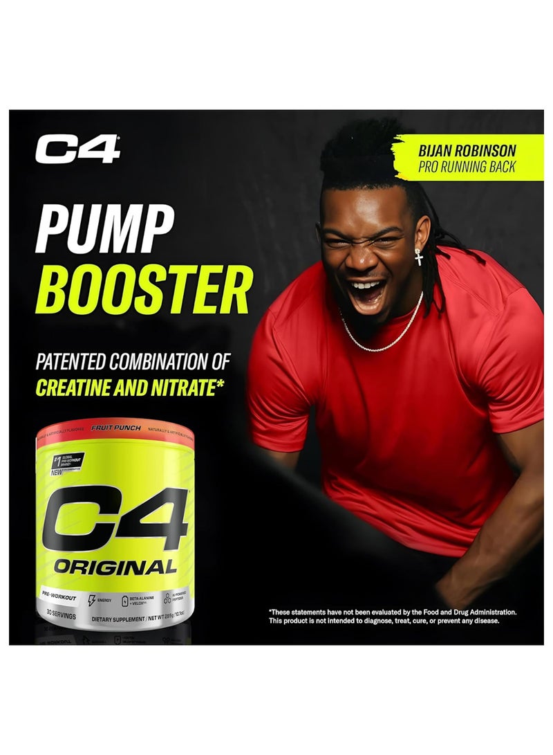 سيلوكور مسحوق C4 الأصلي قبل التمرين فيتامين C لدعم المناعة خالي من السكر طاقة قبل التمرين للرجال والنساء - 150 ملغ كافيين بيتا ألانين كرياتين نكهة فواكه، 30 حصة (قد يختلف التعبئة) - Image 3