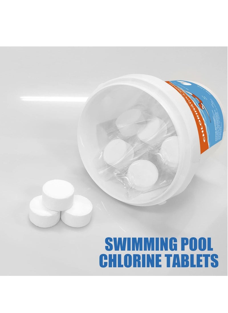 SYOSI - SYOSI 21Pcs Pool Chlorinting Tablets 1 In Chlorine Tablets Long Lasting Slow Dissolving Chlorine Tabs 1LB for Swimming Pools Spas and Fountains, Chlorine Tablets for Hot Tub - Image 1