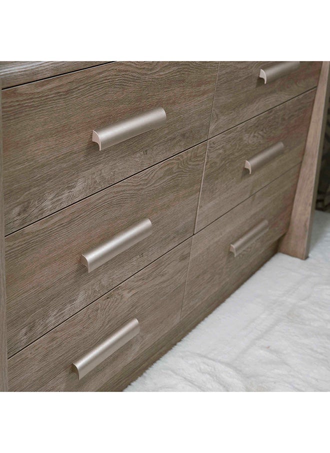 Home Box - Curvy 6-Drawer Master Dresser | Dressing Table | Vanity Table | Makeup Table Without Mirror Brown 120x73.6x45 cm - Image 1
