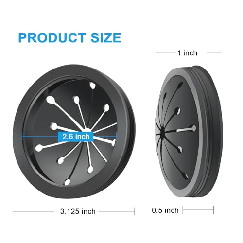 Dincerpen 3 Inch Garbage Disposal Splash Guard with Garbage Disposal Cover for Sink, Rubber Garbage Disposal Drain Cover and Food Waste Disposal Splash Guard for Whirlaway, Waste King, and GE Models - Image 2