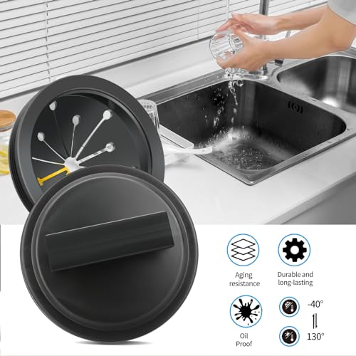Dincerpen 3 Inch Garbage Disposal Splash Guard with Garbage Disposal Cover for Sink, Rubber Garbage Disposal Drain Cover and Food Waste Disposal Splash Guard for Whirlaway, Waste King, and GE Models - Image 3