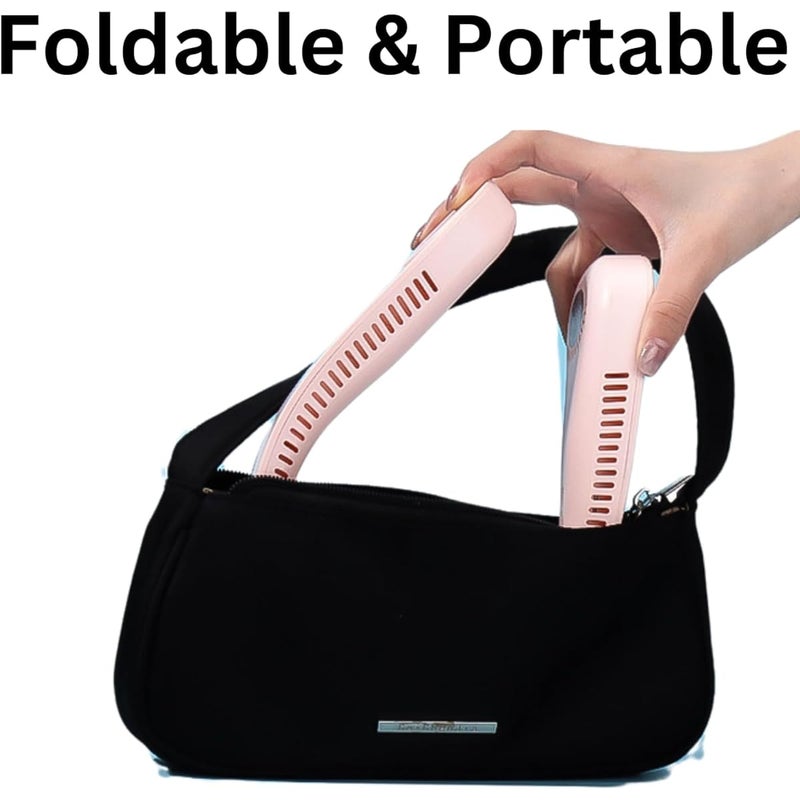 ZAMZIN Hands-Free Bladeless Neck Fan - Portable Wearable Personal Fan with Foldable Design, Long-Lasting 4000mAh Battery, 3 Speeds, USB Rechargeable - Perfect for Home, Office, Sports & Travel Comfort - Image 4