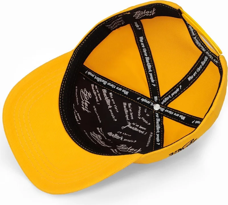 Black Börk Blackbörk V1 Baseball Kids Duck - Yellow Kids Hat (Cap) with 3 Code Logo