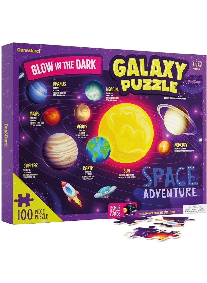 Glow in The Dark 100 Piece Galaxy Puzzle for Kids - Space Jigsaw Puzzles Toys for Boys & Girls Ages 6-8 - Christmas Birthday Gifts for Age 6 7 8 Year Old Toddler Boy Girl Gift - Planet Toys - pzsku/Z1A7037B878891C0AE453Z/45/_/1729412082/140e5249-c7b2-4e84-ab36-dd886b21304c