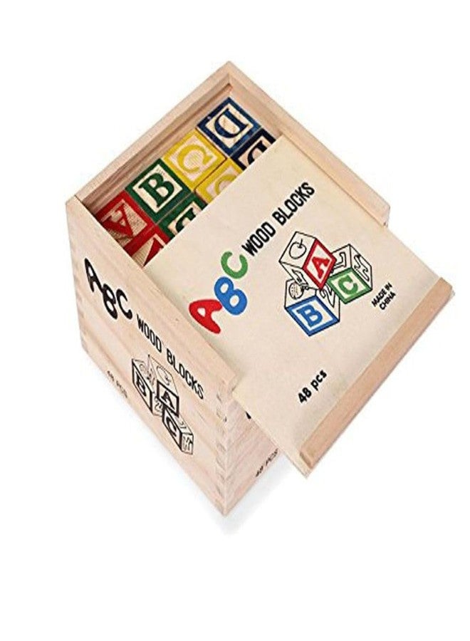 Little Mind ABCD 48 Wooden Blocks with Storage Box | Alphabet Learning Toy for Kids | Letters, Numbers & Pictures Educational Blocks | Preschool & Montessori Toy for Toddlers (Ages 2–6 Years) - Image 1