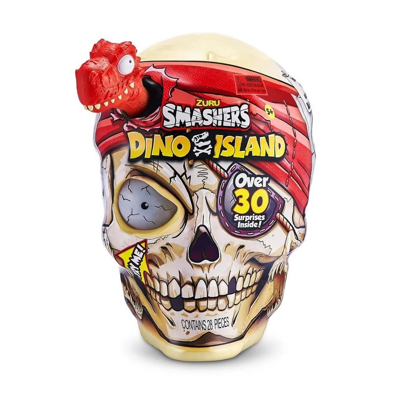 ZURU SMASHERS Smashers Dino Island Giant Skull by ZURU - Includes 30+ Surprises, Kids Toys Filled with Mini Dinosaur Toys, Slime, Sand, Eggs, Figurines and More (Megalodon Shark), Ages 5+ - Image 1
