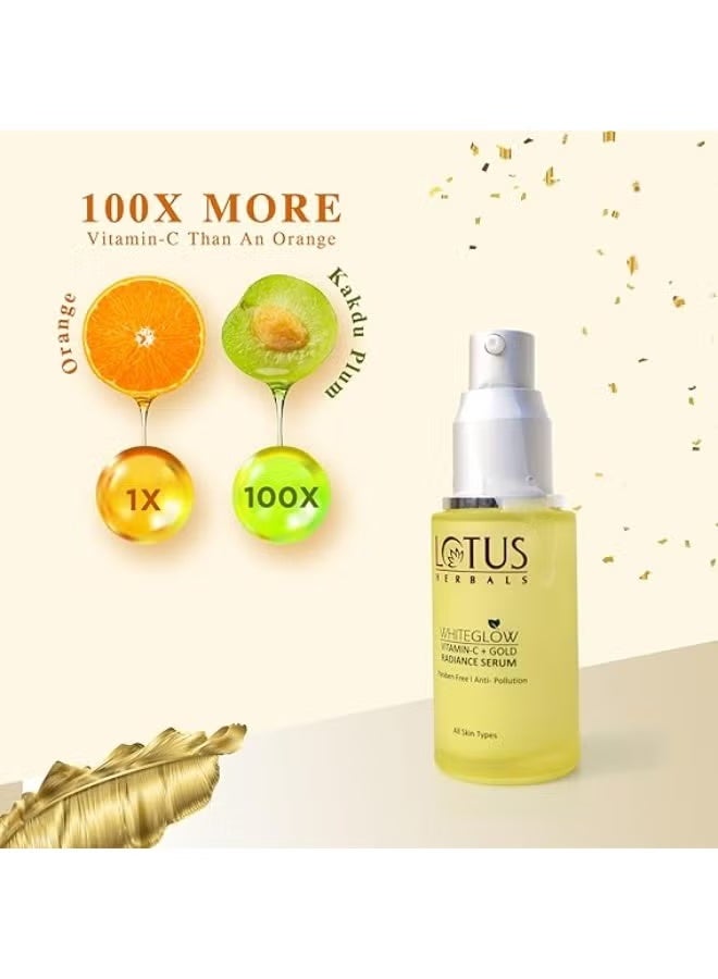 Lotus Herbals WhiteGlow Vitamin C and Gold Radiance Face Serum 30ml - Image 3